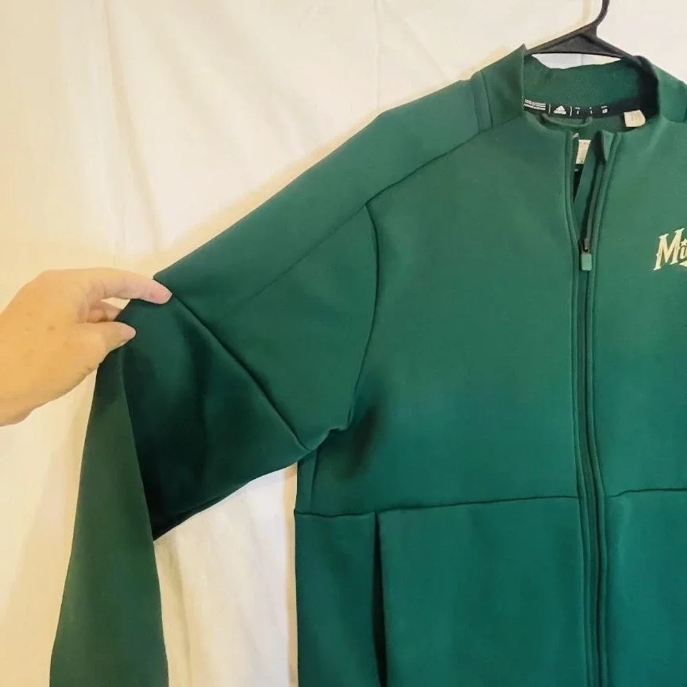 Minnesota Wild Jacket Mens‎ Large Green NHL Hockey Zip Coat Adidas Pockets Logo